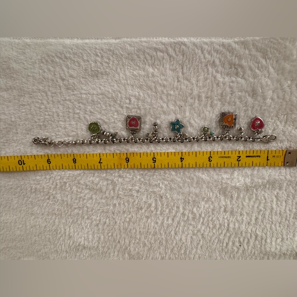 Brighton Havana Silver Charm Bracelet with Multicolor Enamel Charms - Picture 8 of 8
